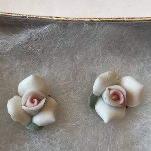 Post earrings- porcelain